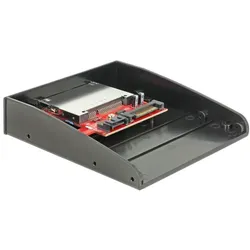Delock Kartenleser 8,9 cm (3.5" ) (CFast Card Typ I, CFast Card Typ II) (SATA), Speicherkartenlesegerät, Schwarz