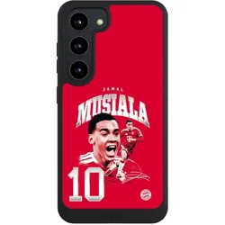 Nivocase Handyhülle für Samsung Galaxy S23 Hülle NIVOpure Case Schwarz FC Bayern München FCB Jamal Musiala (Samsung Galaxy S23), Smartphone Hülle, Schwarz