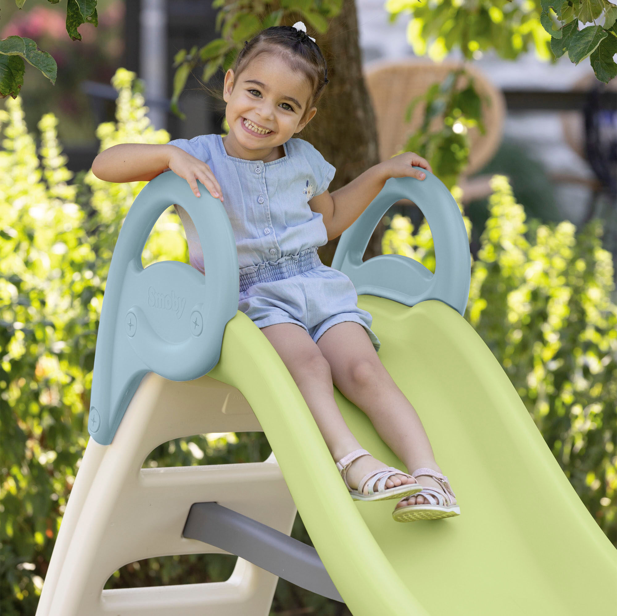 Wellenrutsche SMOBY "Smoby Life, Funny", grün, Rutschen, KinderB:87cm H:118cm L:217cm, Kunststoff, Wellenrutsche, Made in Europe, B:87cm H:118cm L:217cm