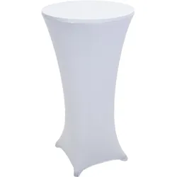 Stehtischhusse MCW-J30, Tischhusse Husse Bezug Überzug, Stretch Ø 60cm ~ weiß