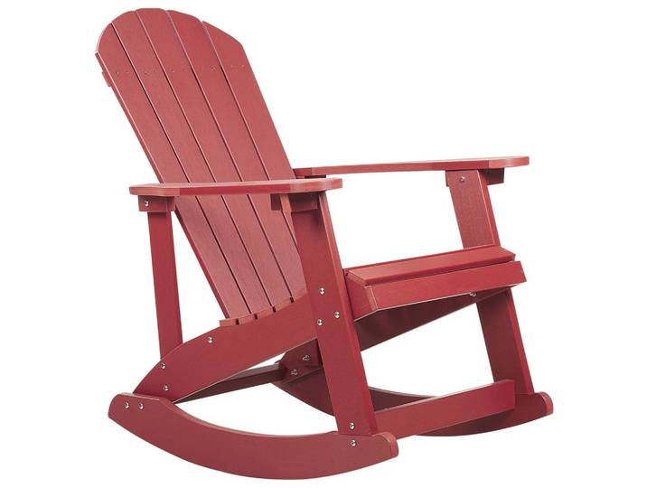 GARTEN-SCHAUKELSTUHL Kunstholz rot Adirondack