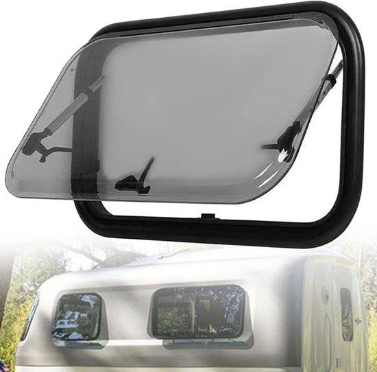 Caravanfenster - Ventilations- und Privatschutz - Sonnenschirm - 500x450mm - Schwarz