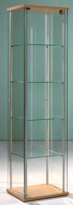 Stand-Präsentationsvitrine Forum I, B 430 x T 430 x H 1720 mm