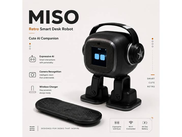 Compagnon robotique IA Jouet intelligent à commande vocale, interaction émotionnelle, reconnaissance caméra, chat intelligent et danse, cadeau