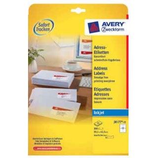 AVERY Zweckform 300 Adressetiketten J8177-25 weiß 99,1 x 42,3 mm