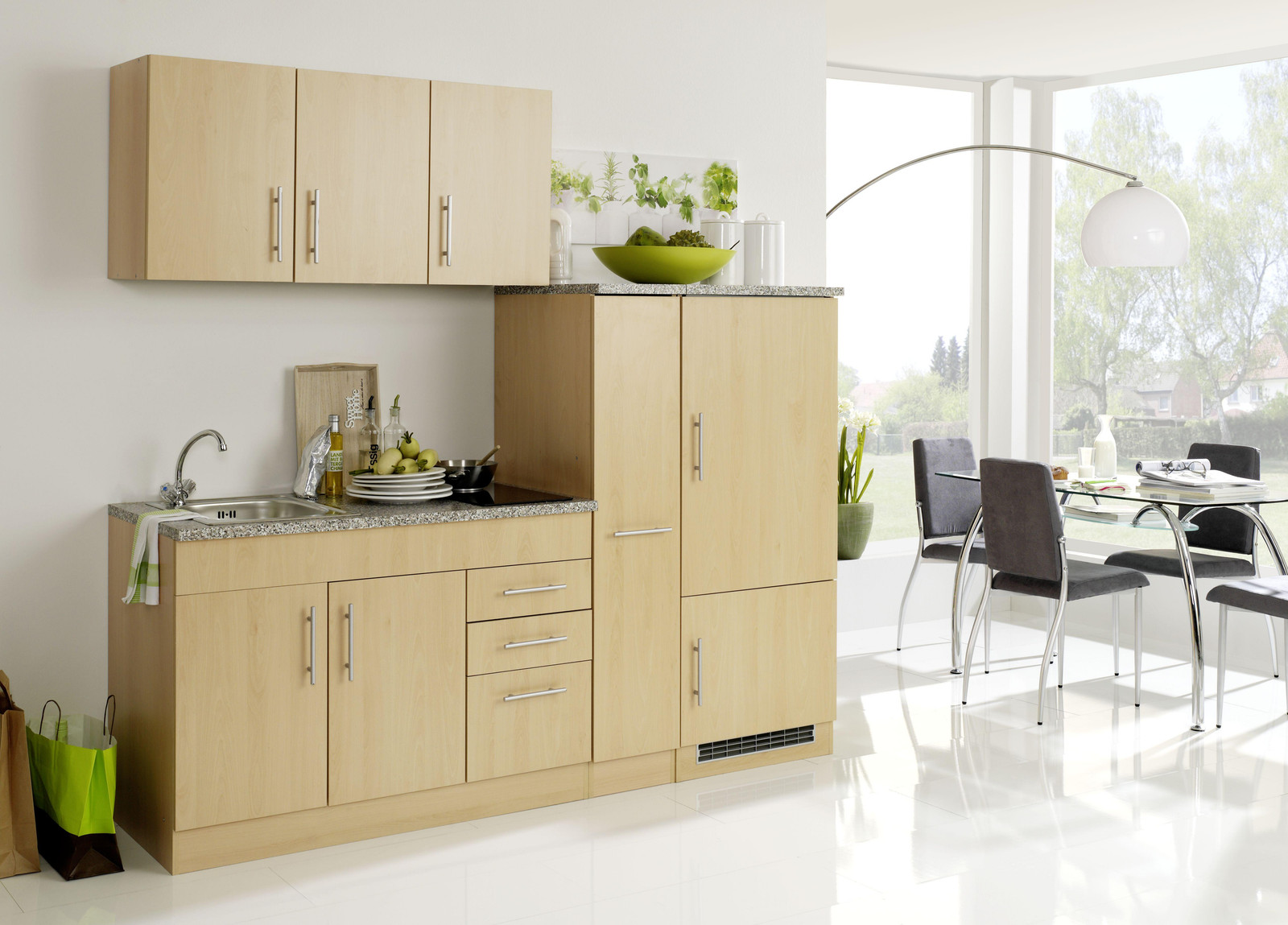 Held Möbel Complete Keuken Toronto Bruin Beukenlook Breedte: 210 cm