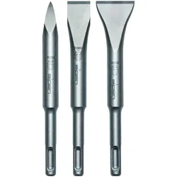 Alpen, Meissel, Set kurzer Betonspäne mit CDS +, 3 Stück (0098000013100)