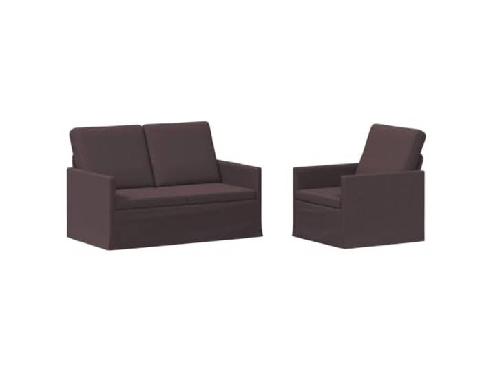 vidaXL Sofa-Set 2 pcs Dunkelbraun Stoff