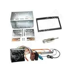Autoradio 1-DIN Einbaurahmen Radioblende+Adapterkabel Einbauset für Peugeot 2...