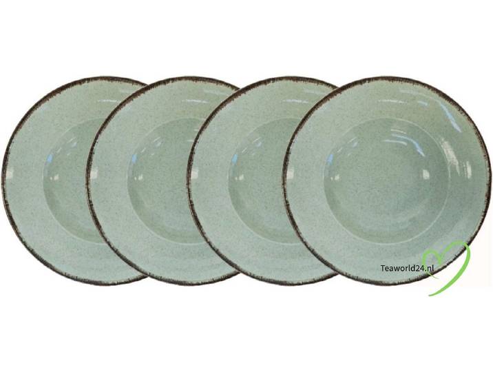 Kitchen Trend Spaghettibord 27 cm Ocean\, Zeegroen\, set van 4