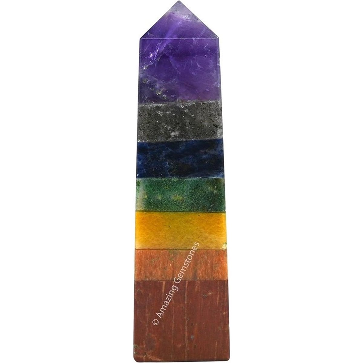 Zeven Chakra Kristallen Toren Obelisk voor Healing en Reiki