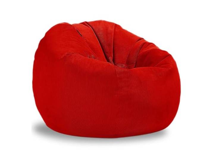 KUNYOS Sitzsackbezug aus Baumwolle, for Eckspielzimmer, Pouf, Sitzsack(62-red,D80cm-2.6ft-Cover)