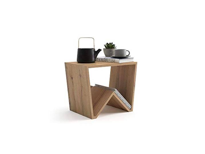MOBILI FIVER, Emma Couchtisch, rustikale Eiche, Made In Italy