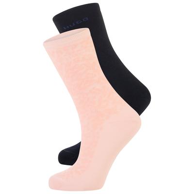 Socken HUGO UNDERWEAR "LEO LOGO", Damen, Gr. 35-38, rosa, Baumwollmischung, elastisch, Socken Socken, mit HUGO-Schriftzug