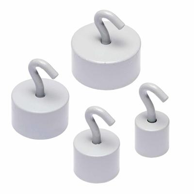 Alco Hakenmagnete, Neodym, Weiß, Ø 25 mm, Haftkraft min. 16 kp