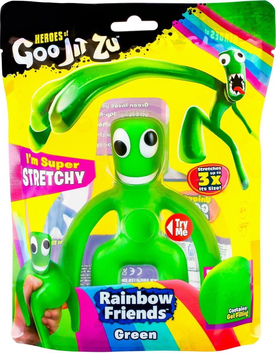 Moose Enterprise Goo Jit Zu Rainbow Friends opblaasbaar speelgoed groen