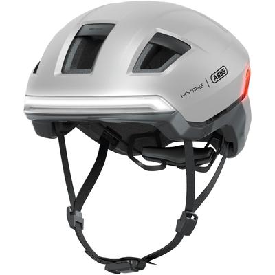 Fahrradhelm ABUS "HYP-E BL.ACE" Gr. M, silber (silber (gleam silber)), Helme, M Kopfumfang: 54cm - 58cm
