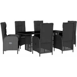 vidaXL, Gartentisch + Balkontisch, Colton (Ohne Fussablage) (190 x 80 x 74 cm)