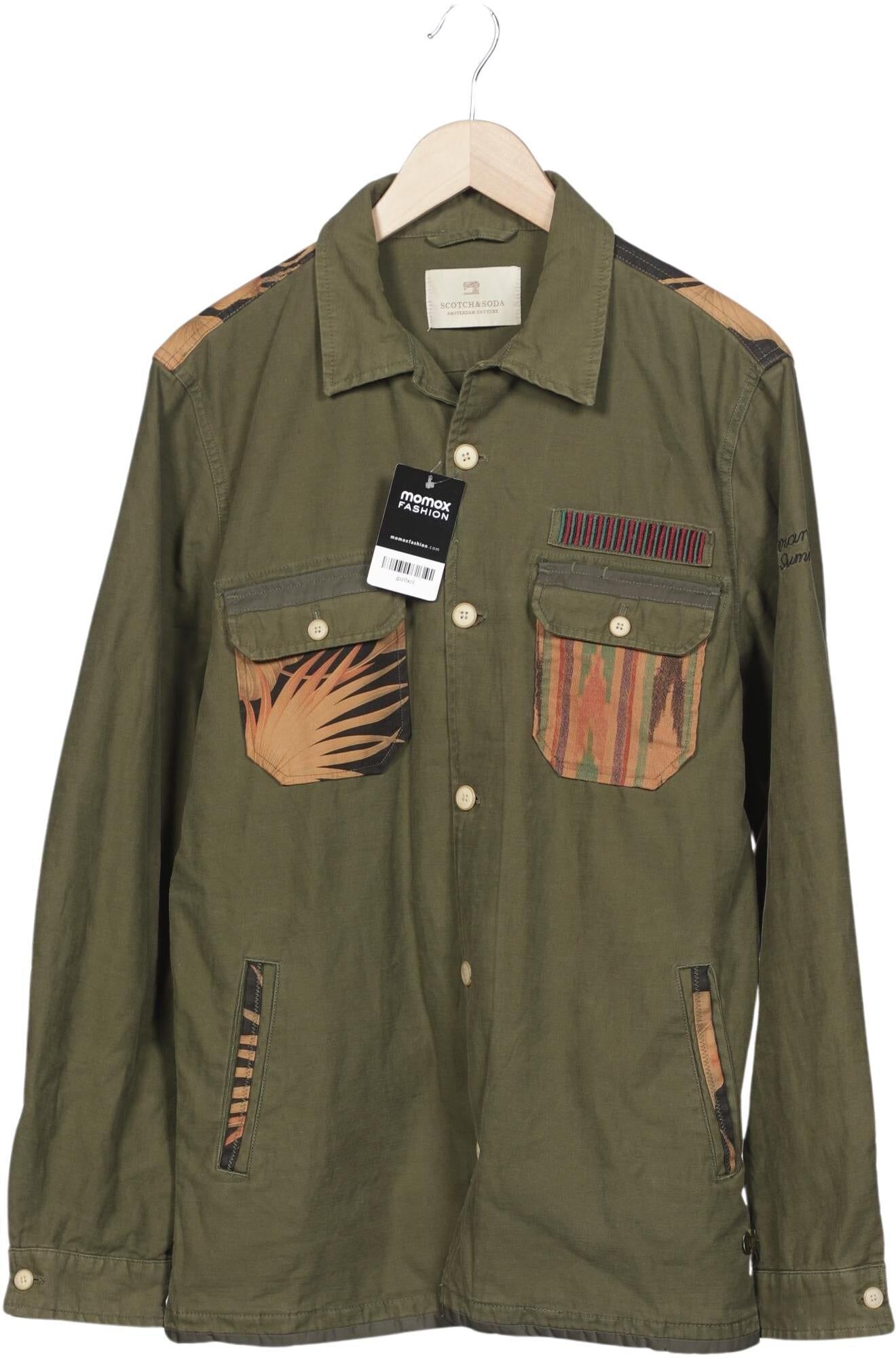 Scotch & Soda Herren Jacke, Grün, Gr. L, Baumwolle - Second Hand