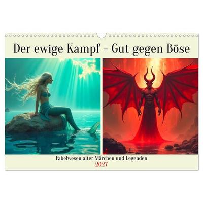 Der ewige Kampf - Gut gegen Böse (Wandkalender 2027 DIN A3 quer), CALVENDO Monatskalender