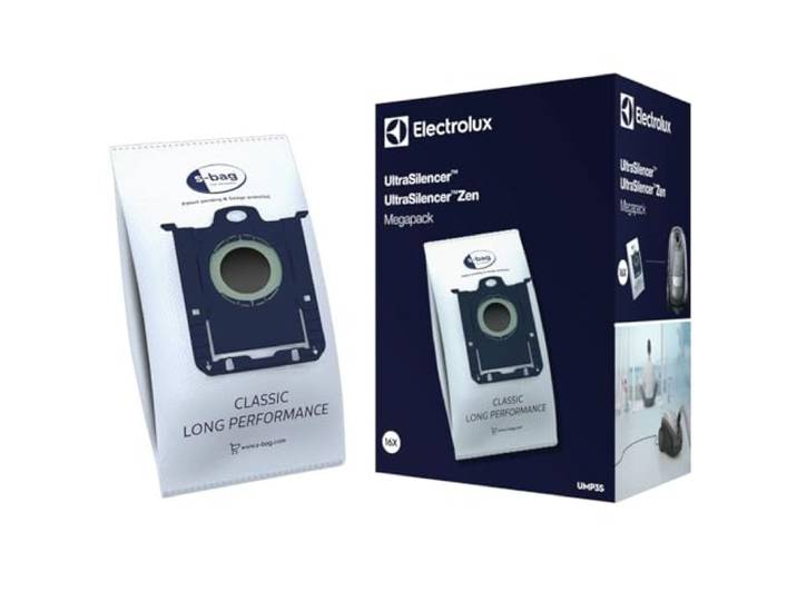Electrolux UMP3 Accessoires Aspirateur S-Bag Classic Long Performance 16 Sacs Méga Pack