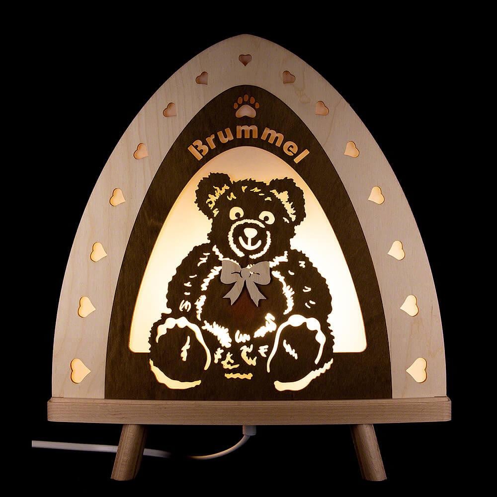 Vloerlamp Brummel van Weigla Holzkunst met LED, Breedte: 30 cm, Diepte: 32 cm