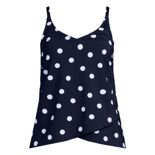 Tankinitop mit Tulpensaum chlorresistent für Damen, Damen, size: regular, Blau, Nylon-Mischung, by Lands' End