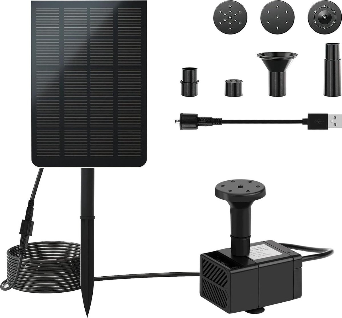 Solarfontein - Solar fontein op zonne-energie voor de vijver