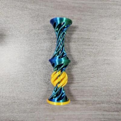 Useful Little Things 3D Printed Impossible Pyramid Fidget Toy blue Green