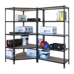 Proregal Mega Deal 1x Eckregal + 1x Schwerlastregal Muli | HxBxT 180x180x30cm | Fachlast 200kg | Anthrazit | Standregal Metallregal Steckregal