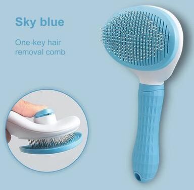 Uplift Treasures Pet Hair Remover Grooming Brush blue