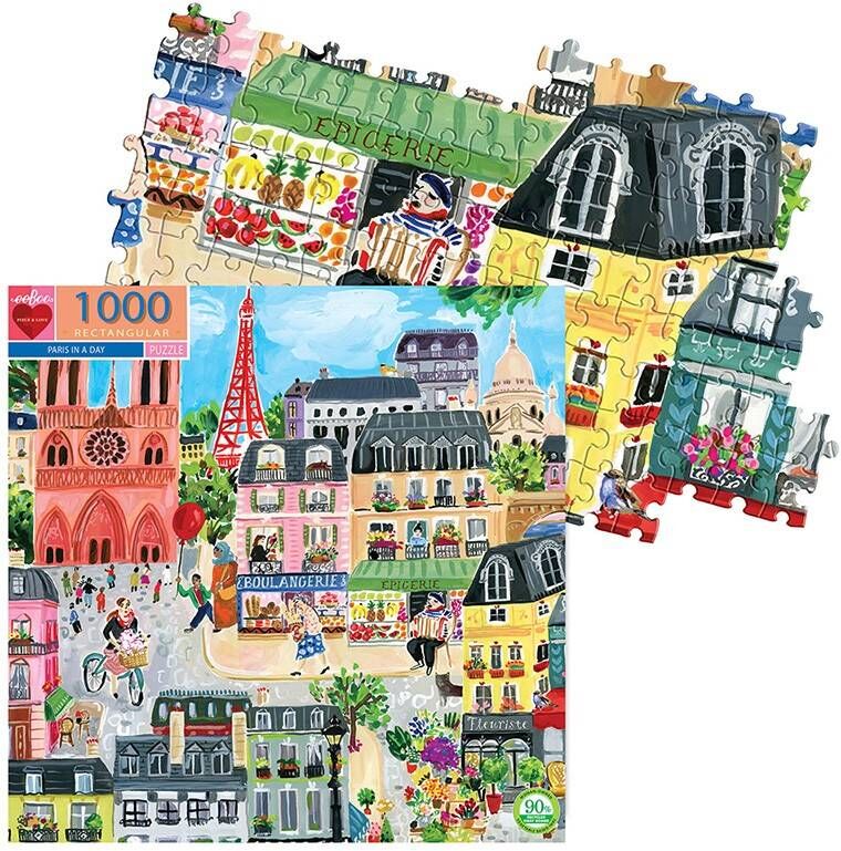 Eeboo Puzzle Paris in a day - 1000 pcs