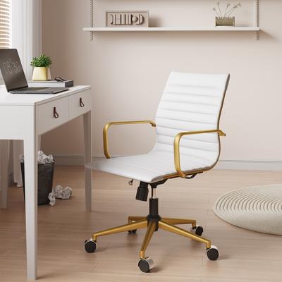 CAROCC Office Chair Adjustable Height Swivel Ergonomic PU Leather Desk Chair