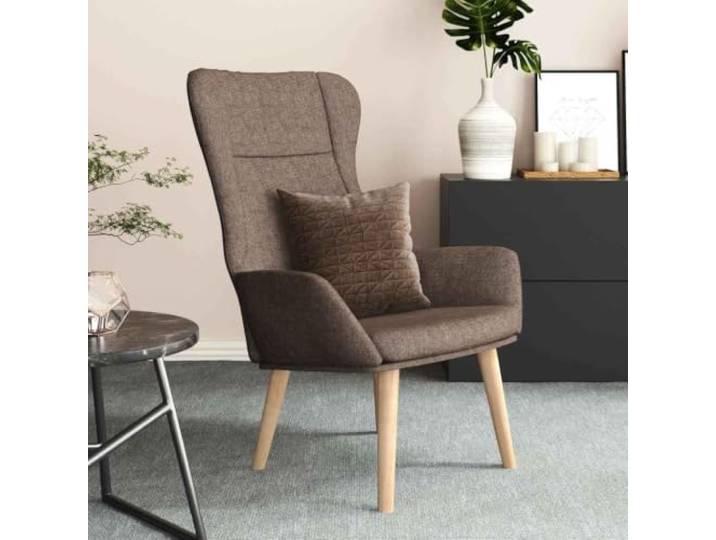 YUTAASU Relaxsessel Taupe Stoff Metal Frame, Rubberwood Legs, Breathable Fabric, Living Room, Dining Room