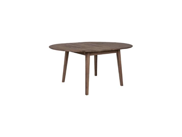 Ausziehbarer Massivholz Esstisch „Metzo“ 118-158 x 118 cm Eiche Dunkelbraun Nordic Living