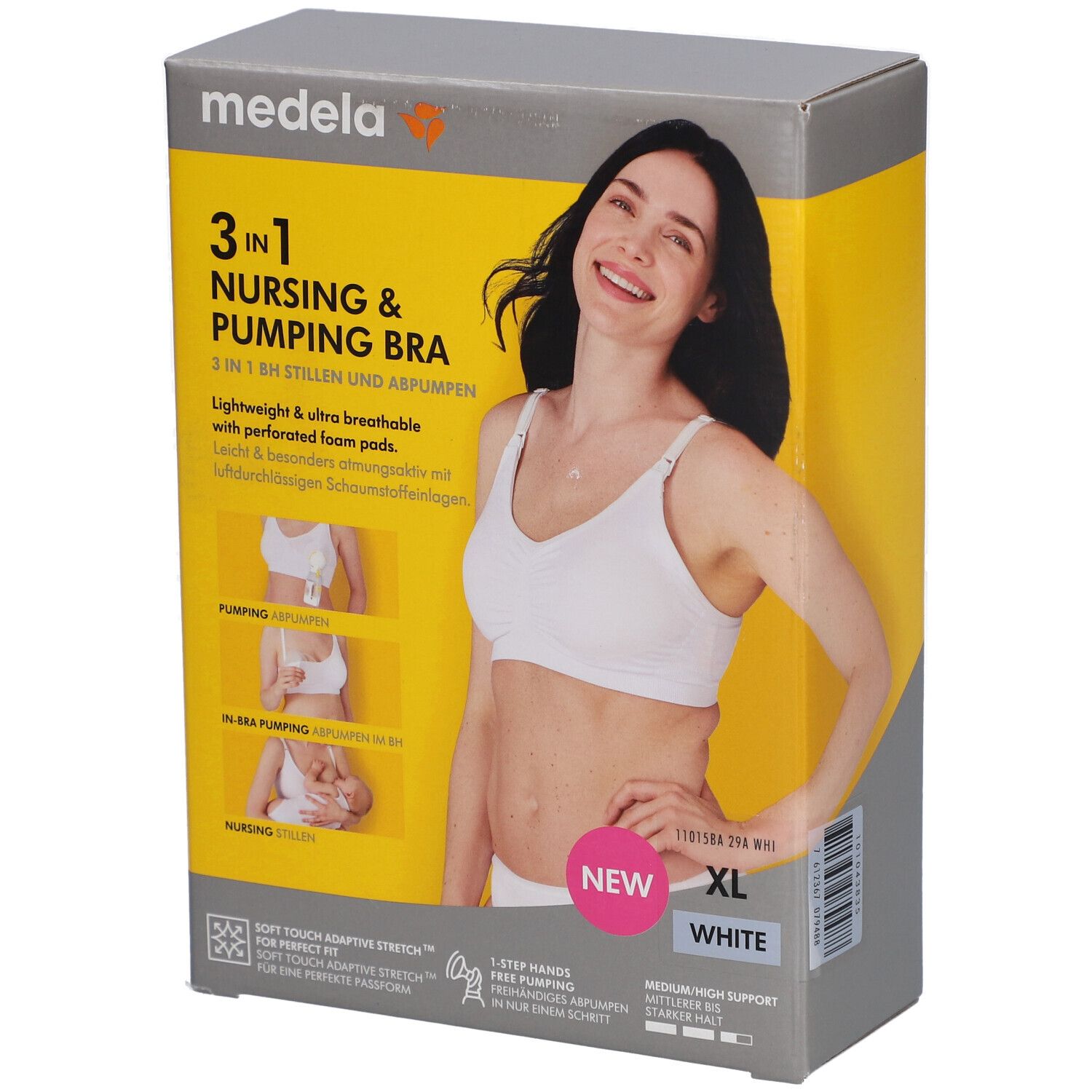 Medela 3in1 nursing & pumping BH XL weiß 1 St Bustier