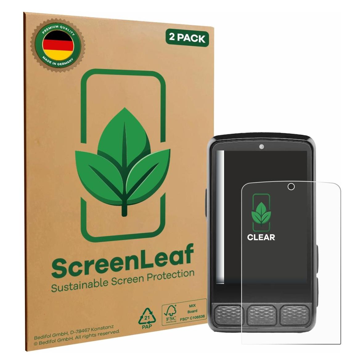 ScreenLeaf Schutzfolie für Wahoo Elemnt Roam V3 Displayschutz Display Schutz Folie Klar Transparent (6159089)