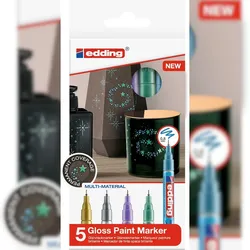 Glanzlack-Marker edding 780 0,8mm metallic VE=8x5 Farben