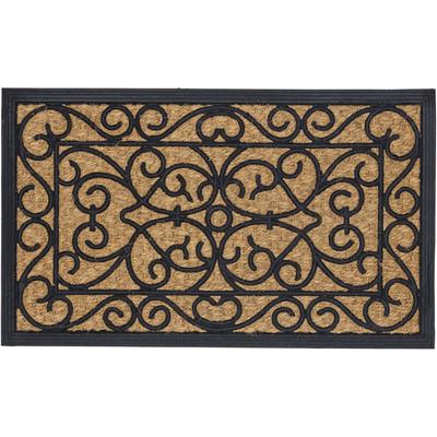 Fußmatte ASTRA "Coco Deluxe Light", braun (braun, anthr), B:45cm H:8mm L:75cm, Kokos, Teppiche, Fußmatte, Türmatte, Kokos, rutschfest, schmutzabweisend, In und Outdoor