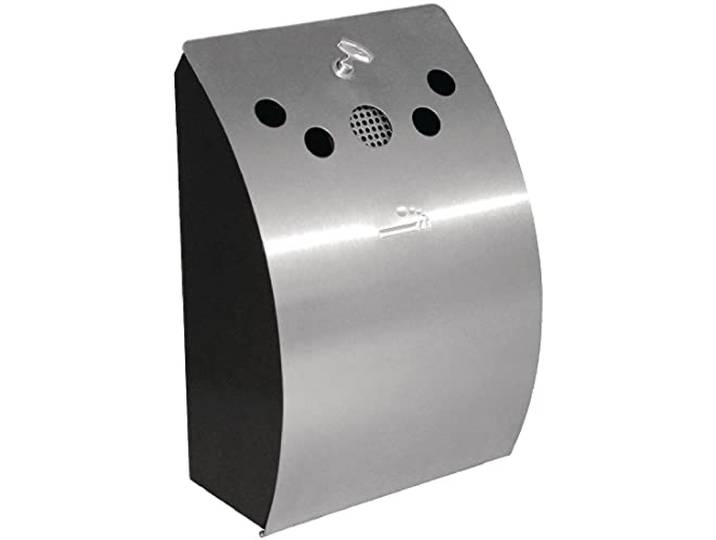 Bolero – CE178 Aschenbecher zur Wandmontage, mit herausnehmbarem Inneneinsatz, für Kneipe, Club, Garten, Büro