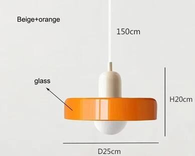 Inspired Living Nordic Elegance Retro Glass Pendant Light LED Indoor Hanging Light Fixture For Living Room & Dining b1 warm White 110v