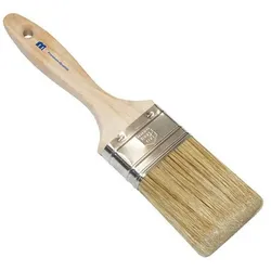 Flachpinsel Premium, Orelmix-Borste, Edelstahl, Holzstiel 60mm