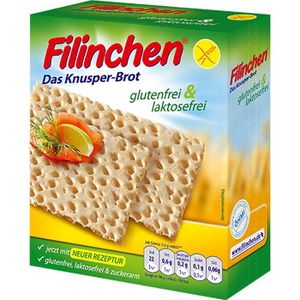 Filinchen Knusperbrot aus Erbsen & Maismehl, gluten- & laktosefrei, 2 Frischepacks à 9 Scheiben, 100g
