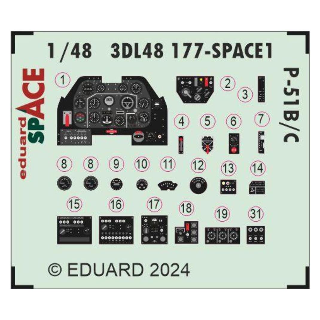 Eduard P-51B/C SPACE (3DL48177)