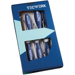 Tecwerk, Schraubenzieher, Schraubendrehersatz (Kreuzschlitz, Schlitz)