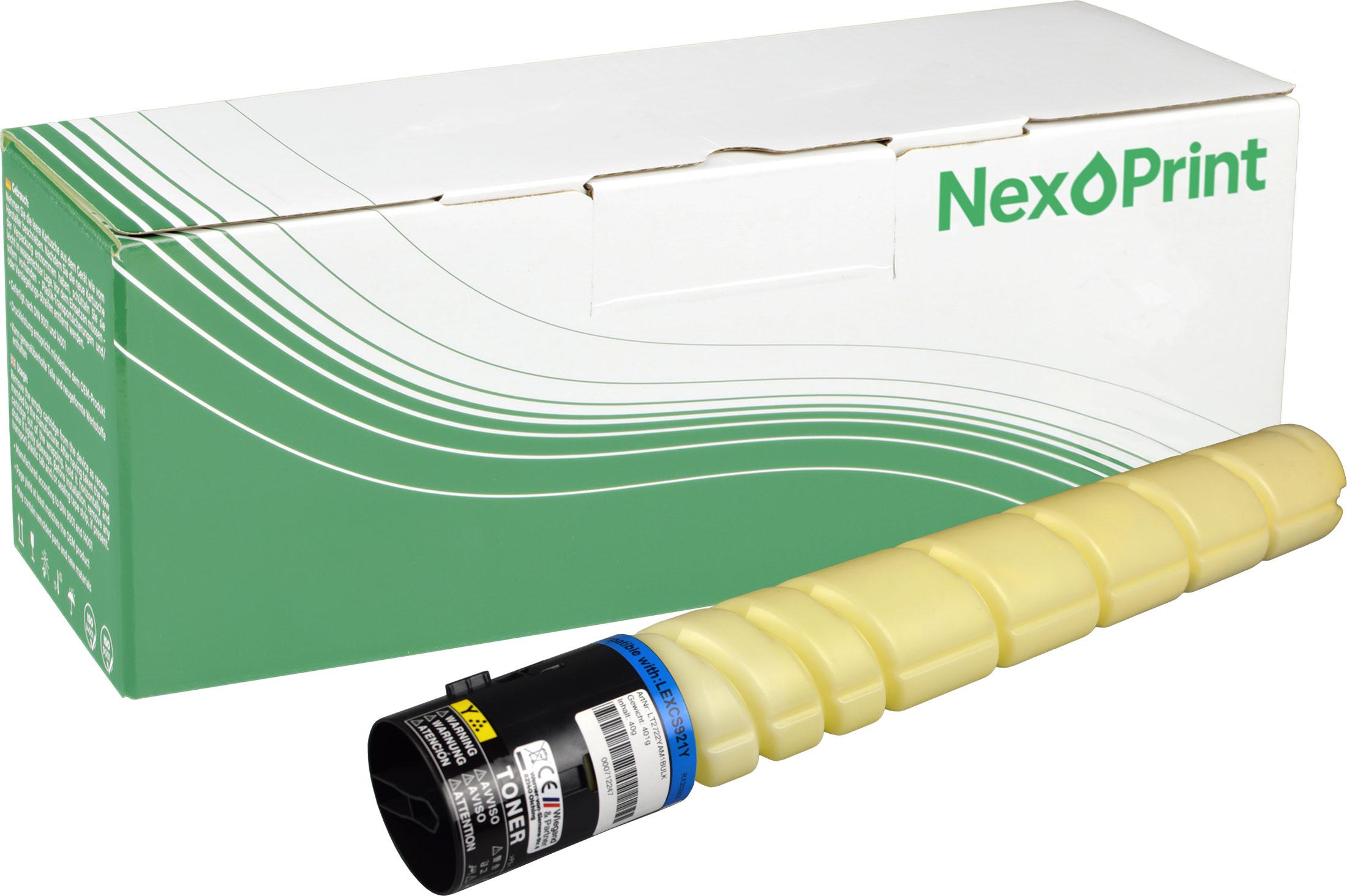 NexoPrint 76C0HY0 Yellow Toner kompatibel mit Lexmark CX924dte CX924dxe CX924Ndte 34000 Seiten