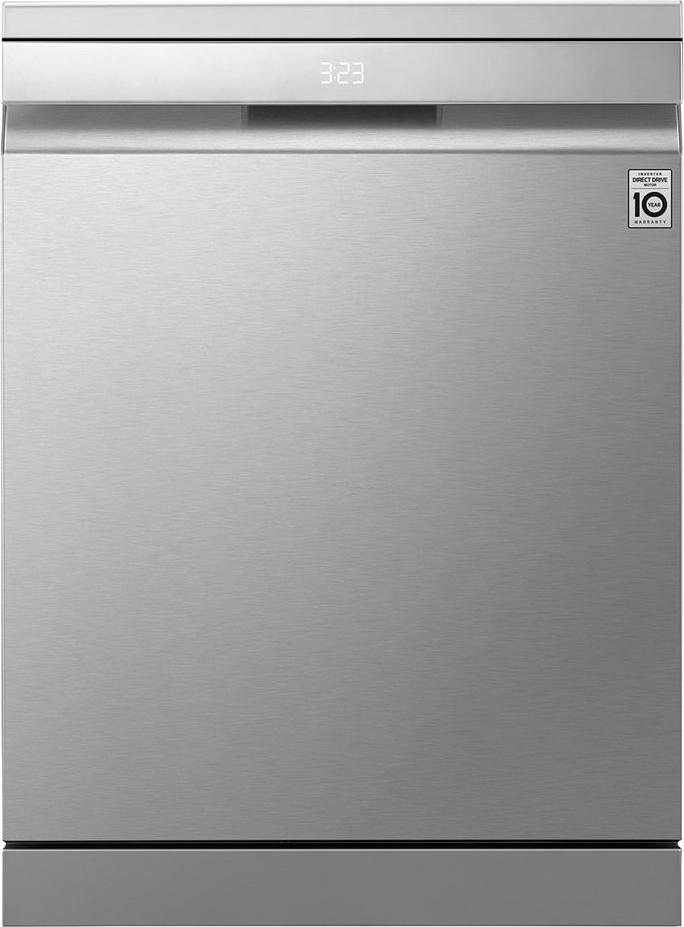 LG DF587HVS, Freistehend, Standardgröße (60 cm), Silber, LED, 3 Korb/Körbe, Schublade