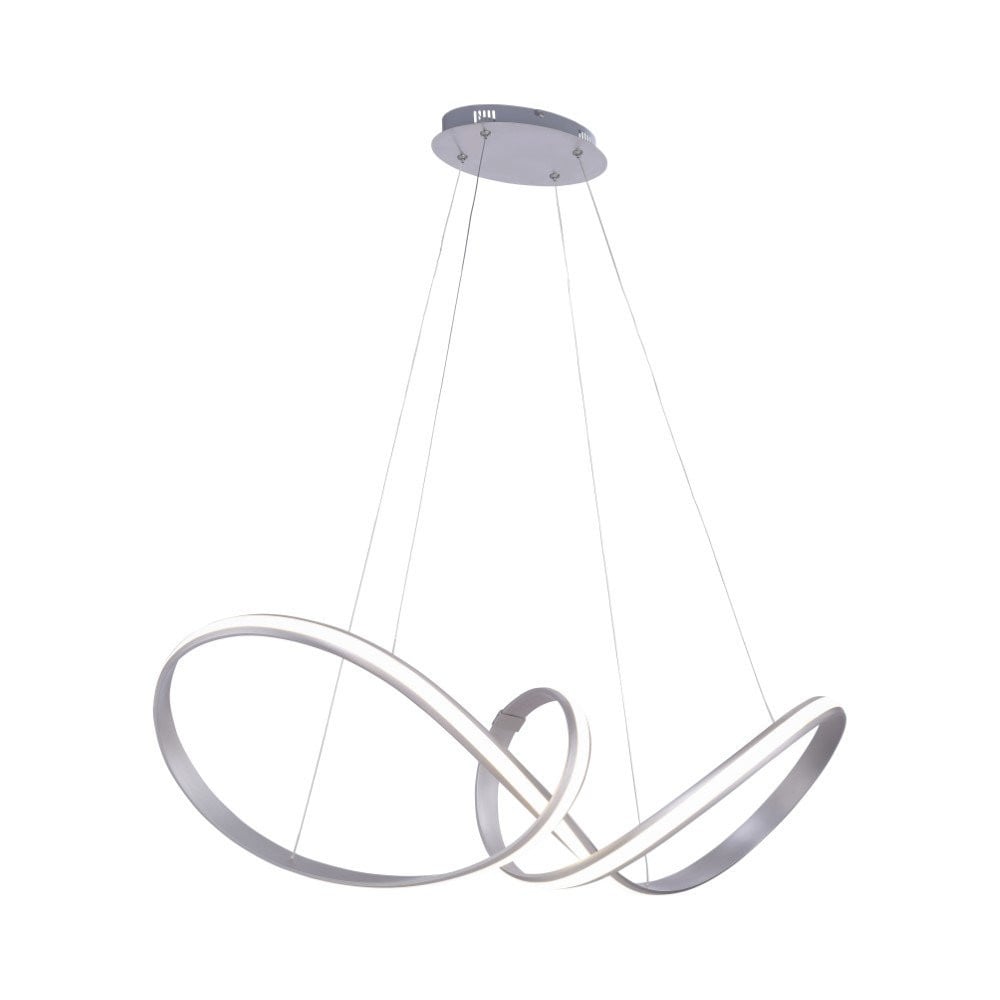 Paul Neuhaus Melinda LED hanglamp zilver en wit dimbaar