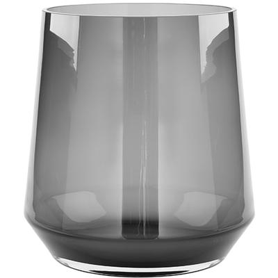 Dekovase FINK "LINEA", grau, H:25cm Ø:21cm, Glas, Vasen, aus durchgefärbtem Opalglas