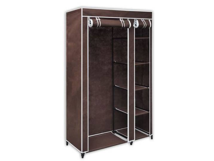BEAU Armoire de Chambre - Penderie - Garde-Robe - Tissu Marron mode673793